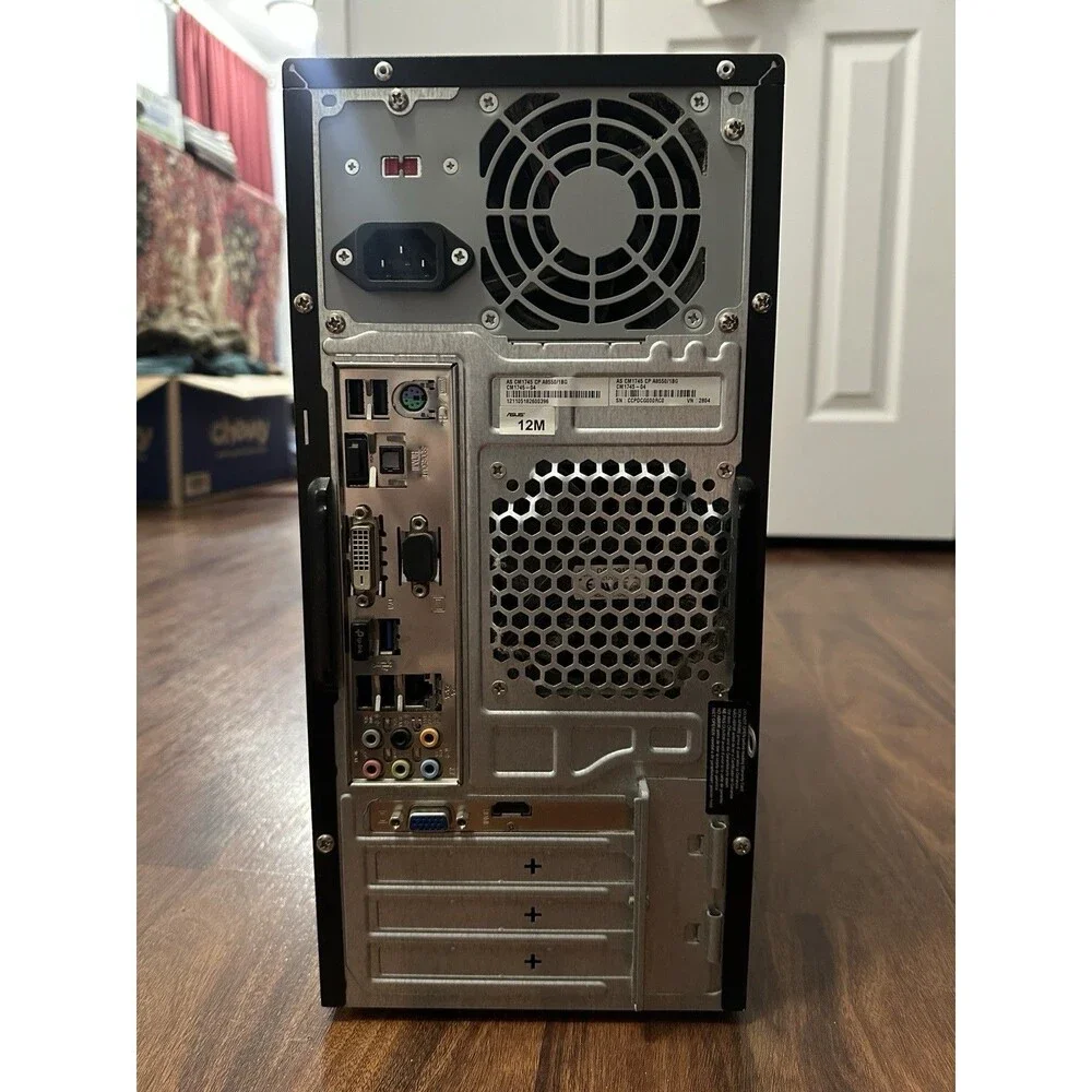 ASUS CM1745 Desktop PC AMD A8-5500 APU @3.20GHz 1GB RAM 512G  NO HDDTESTED